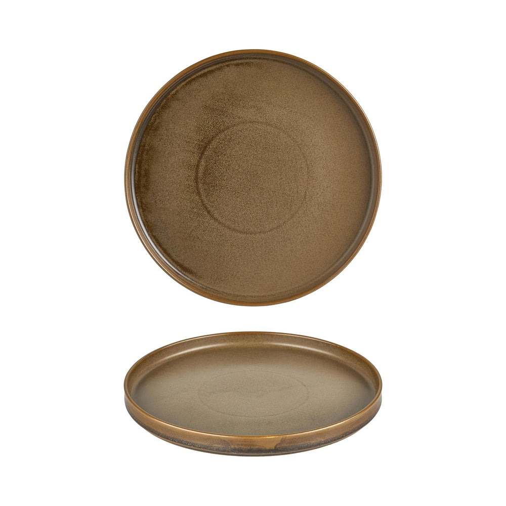 Helix Kaldi dia.10.75" Round Brown Vitrified Plate