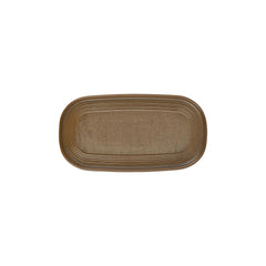 Helix Kaldi 11.75" x 6.25" x h:0.75" Oval Brown Vitrified Platter