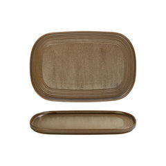 Helix Kaldi 13.5" x 9" x h:0" Oval Brown Vitrified Platter