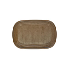 Helix Kaldi 13.5" x 9" x h:0" Oval Brown Vitrified Platter