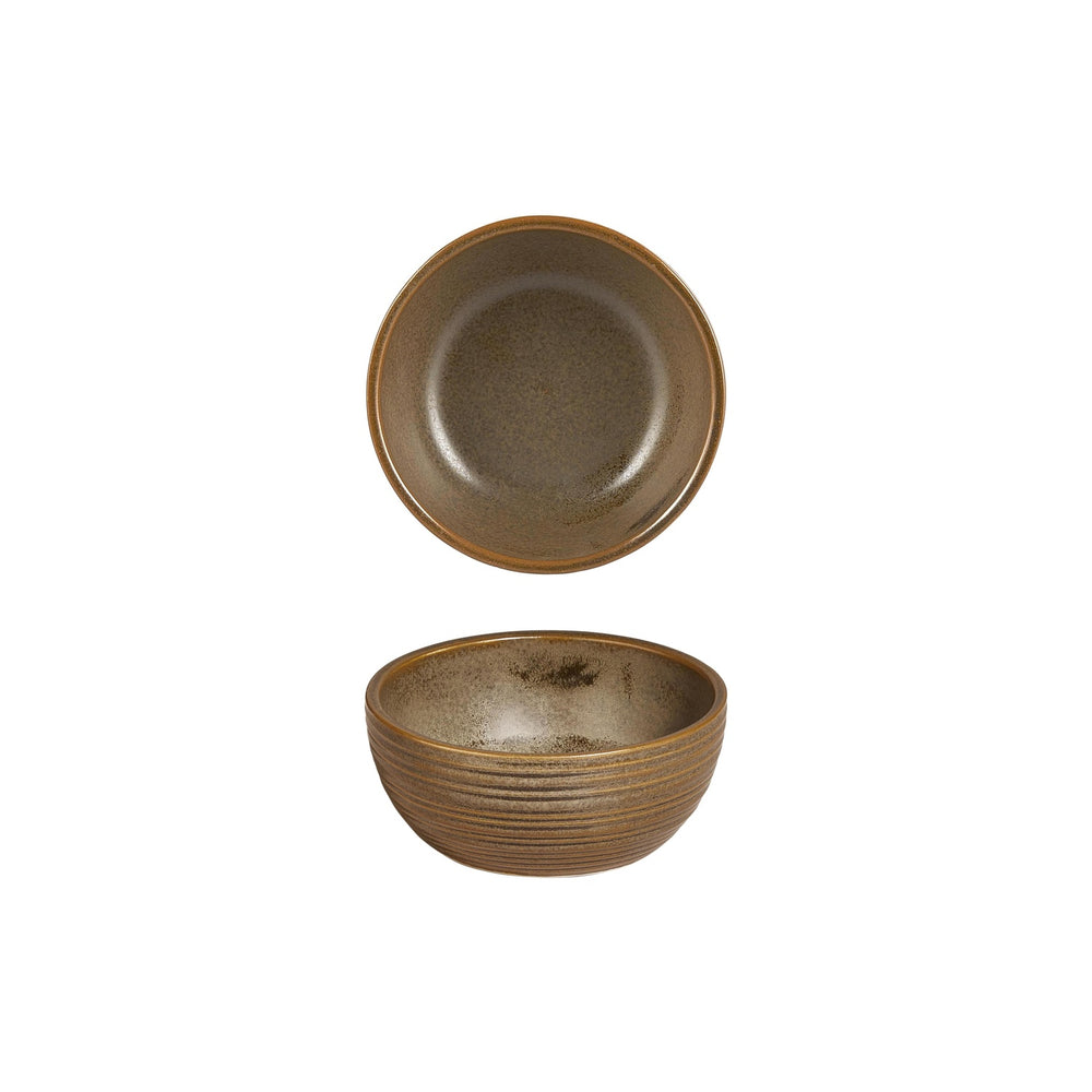 Helix Kaldi dia.3.75" h:0" 5 oz. Round Brown Vitrified Bowl