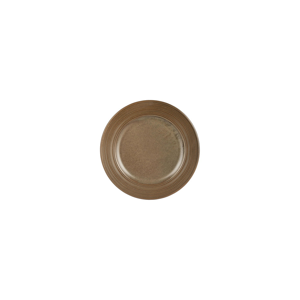 Helix Kaldi dia.7" Round Brown Vitrified Plate