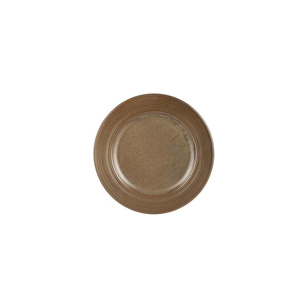 Helix Kaldi dia.8.25" Round Brown Vitrified Plate