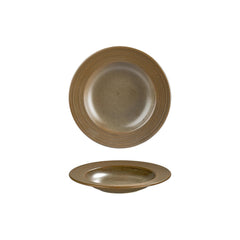 Helix Kaldi dia.9" h:0" 10 oz. Round Brown Vitrified Deep Plate
