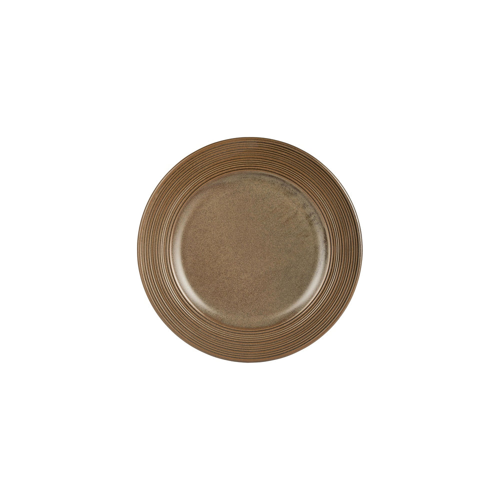 Helix Kaldi dia.9.5" Round Brown Vitrified Plate