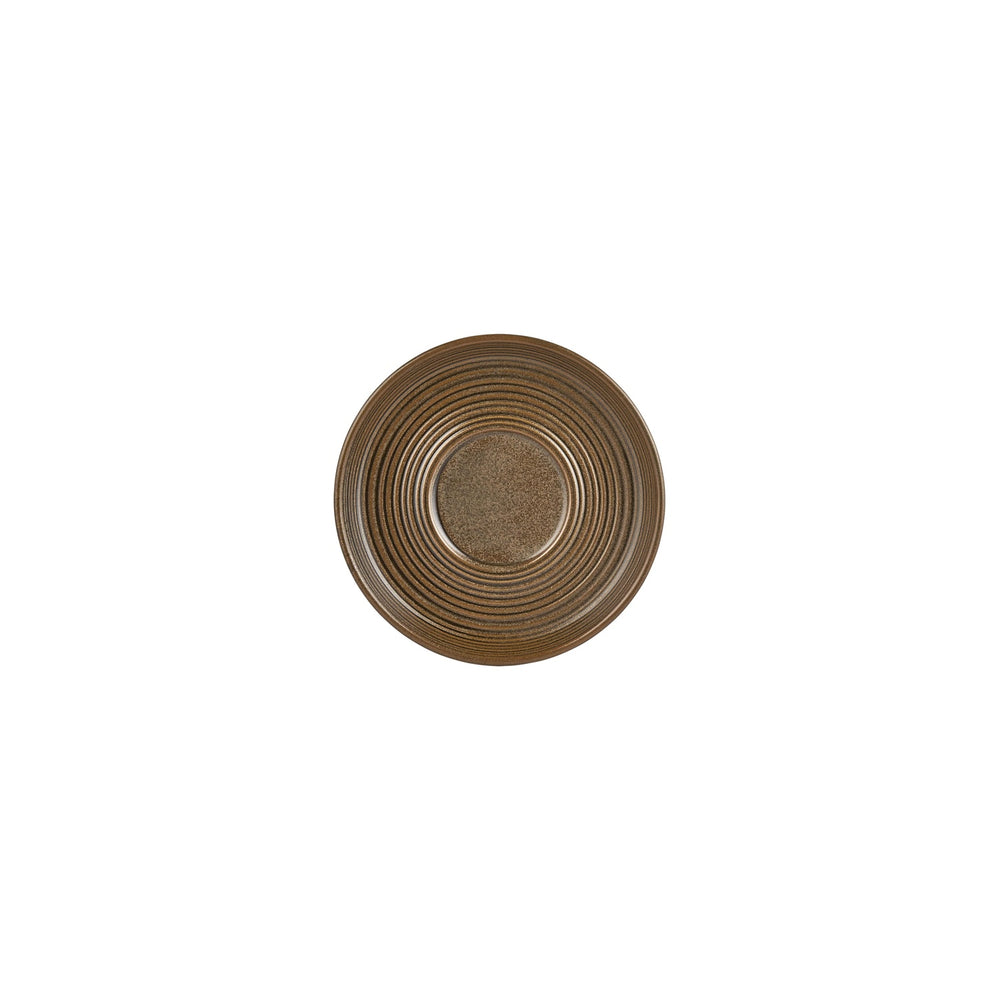 Helix Kaldi dia.6" Round Brown Vitrified Saucer