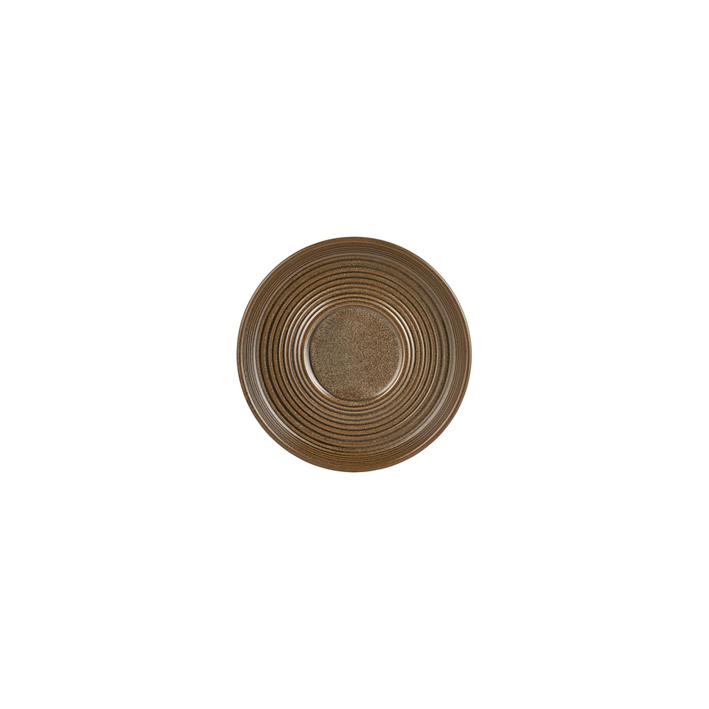 Helix Kaldi dia.6" Round Brown Vitrified Saucer