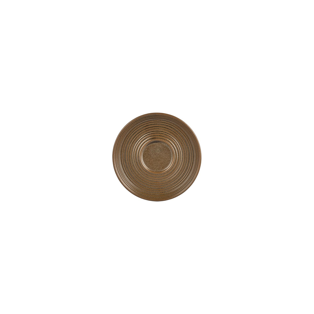 Helix Kaldi dia.5" Round Brown Vitrified Saucer