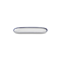 Helix Navy Blue 11.75" x 6.25" x h:0" Oval Blue Vitrified Platter