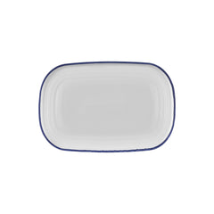 Helix Navy Blue 13.5" x 9" x h:0" Oval Blue Vitrified Platter