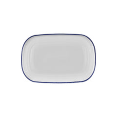 Helix Navy Blue 13.5" x 9" x h:0" Oval Blue Vitrified Platter