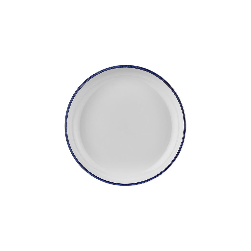 Helix Navy Blue dia.10.25" h:0" 59 oz. Round Blue Vitrified Deep Plate