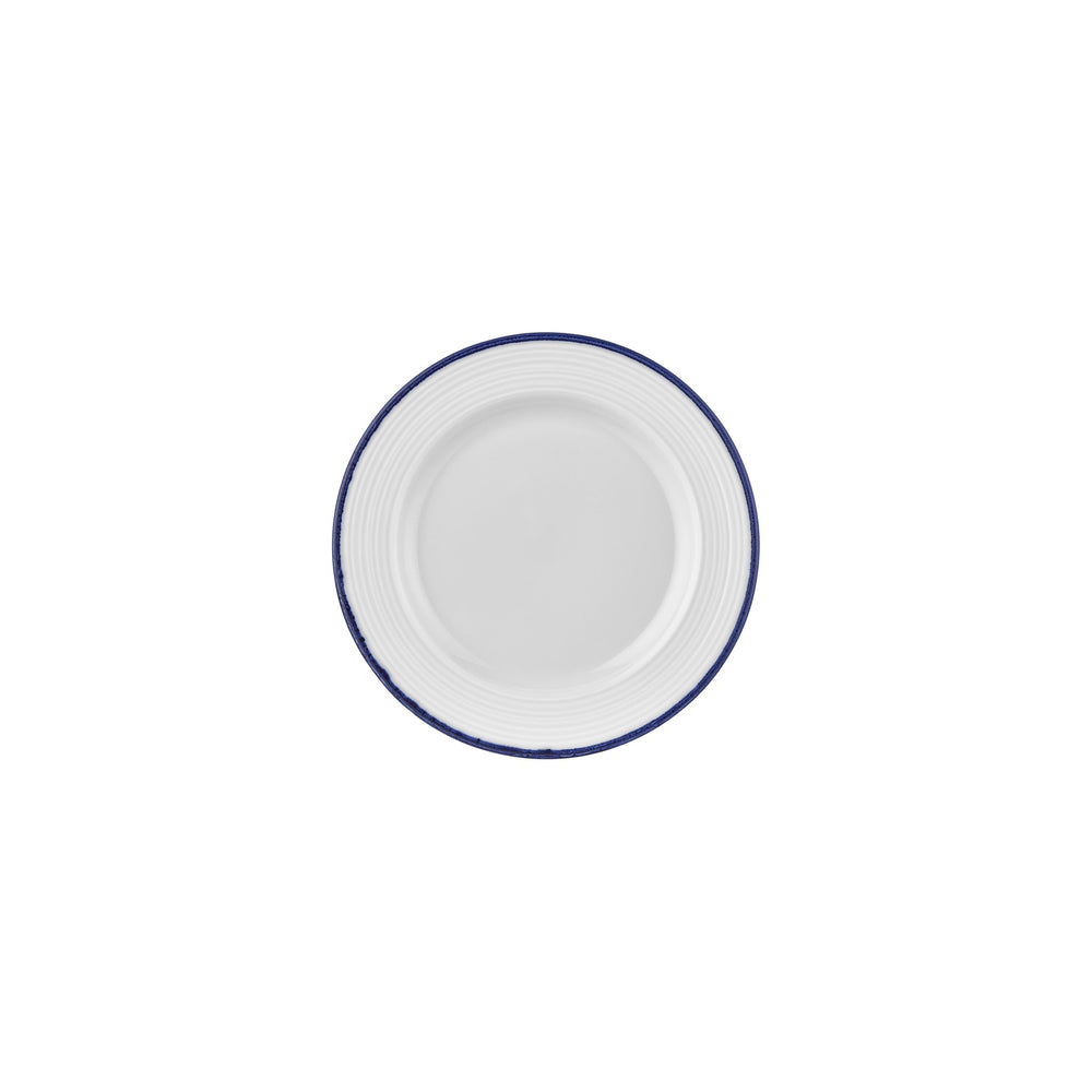 Helix Navy Blue dia.8.25" Round Blue Vitrified Plate