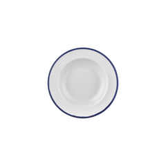 Helix Navy Blue dia.9" h:0" 10 oz. Round Blue Vitrified Deep Plate