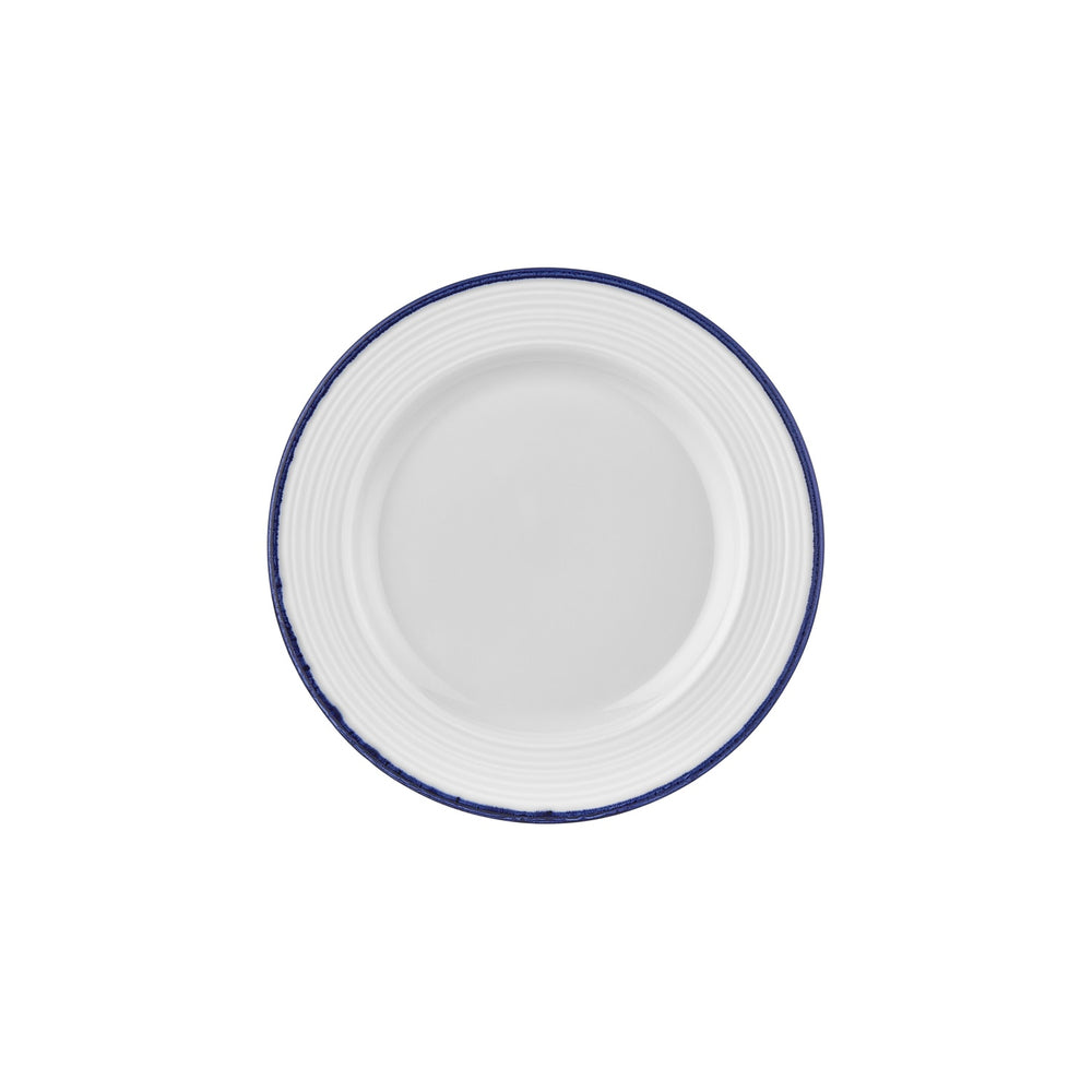 Helix Navy Blue dia.10.75" Round Blue Vitrified Plate
