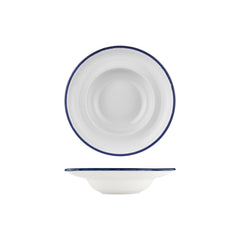 Helix Navy Blue dia.9.75" h:0" 14 oz. Round Blue Vitrified Deep Plate