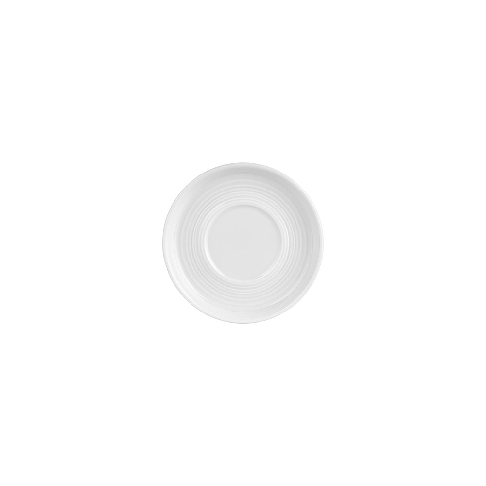 Helix White dia.6" Round Warm White Vitrified Saucer
