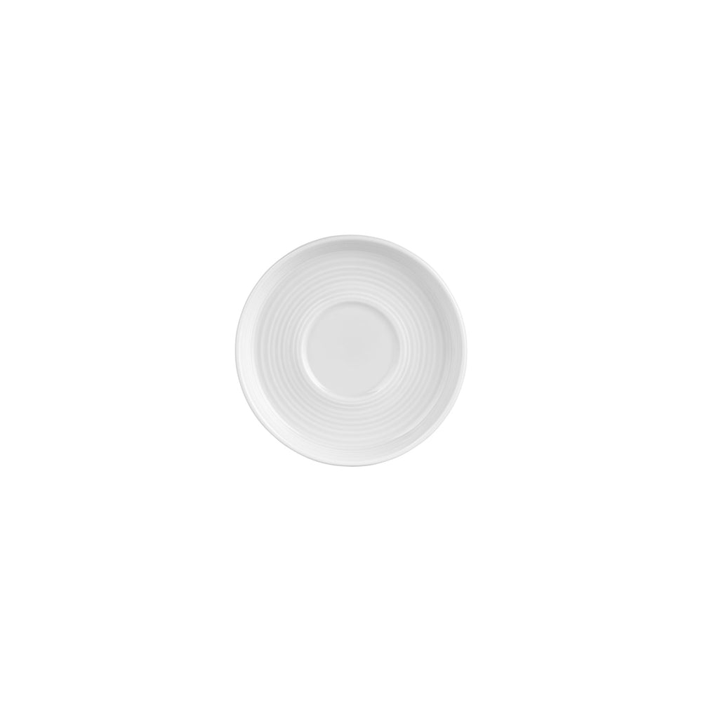 Helix White dia.6" Round Warm White Vitrified Saucer