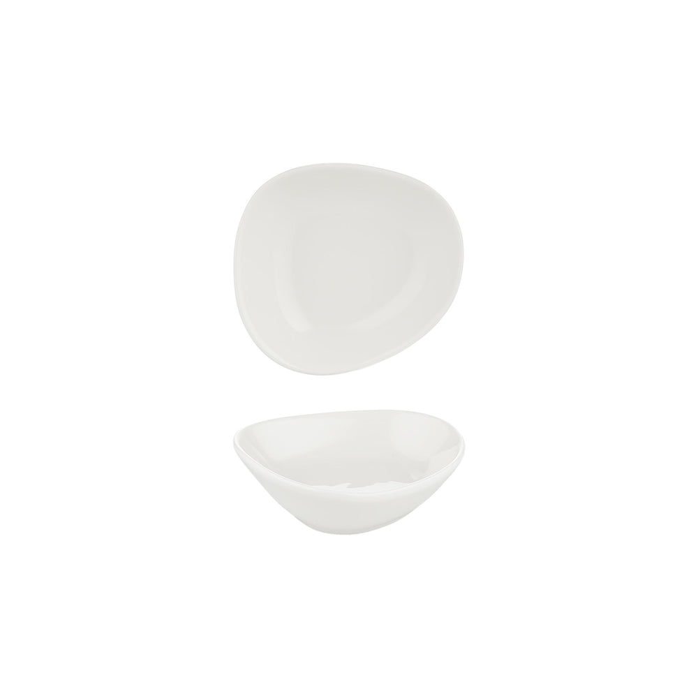 Island White 4" x 3.5" x h:0" 3 oz. Organic Warm White Vitrified Bowl