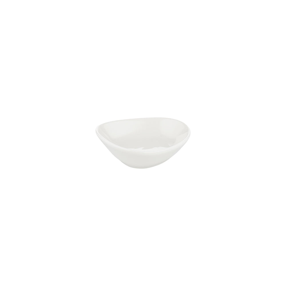 Island White 4" x 3.5" x h:0" 3 oz. Organic Warm White Vitrified Bowl