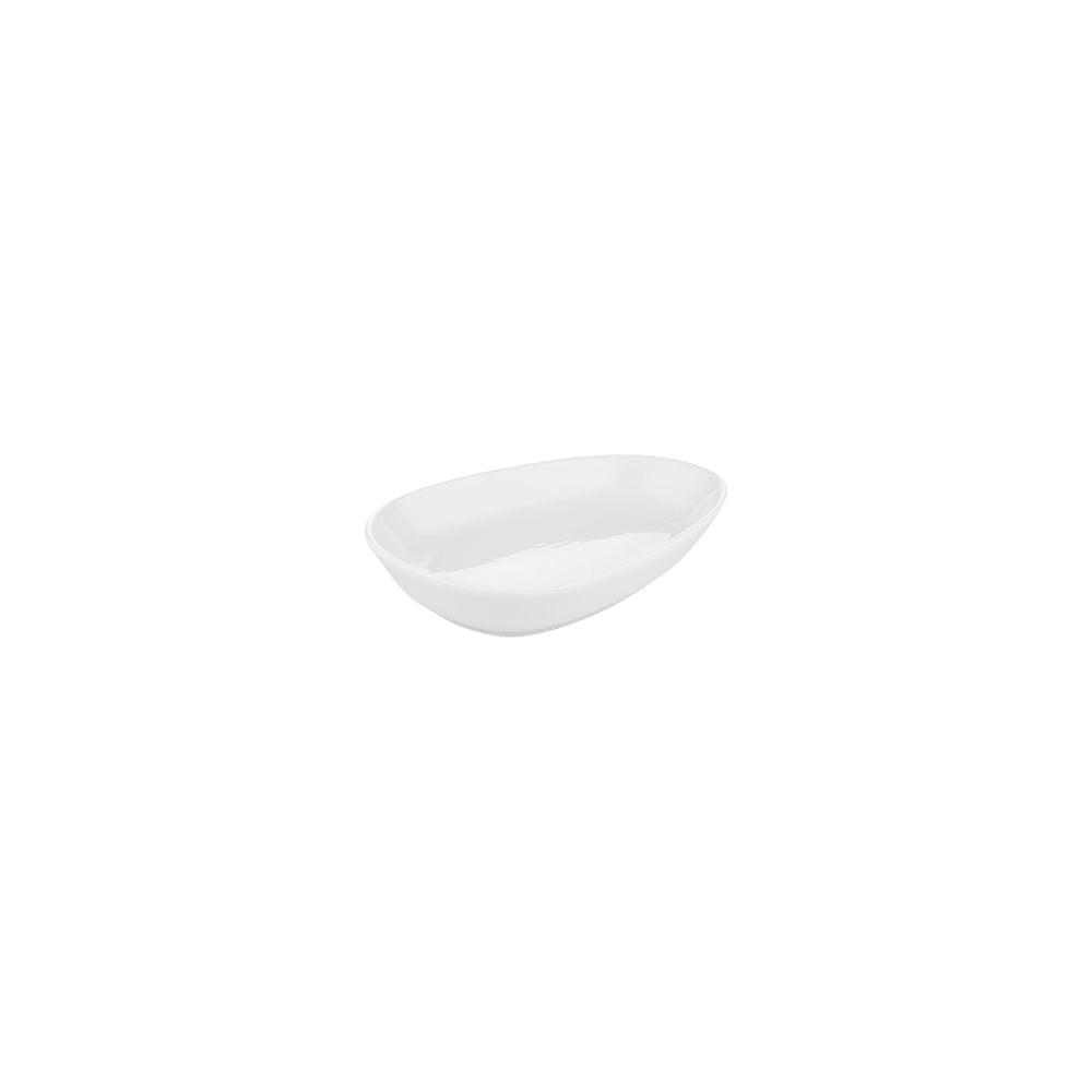 Island White 6.25" x 4" x h:0" Organic Warm White Vitrified Platter