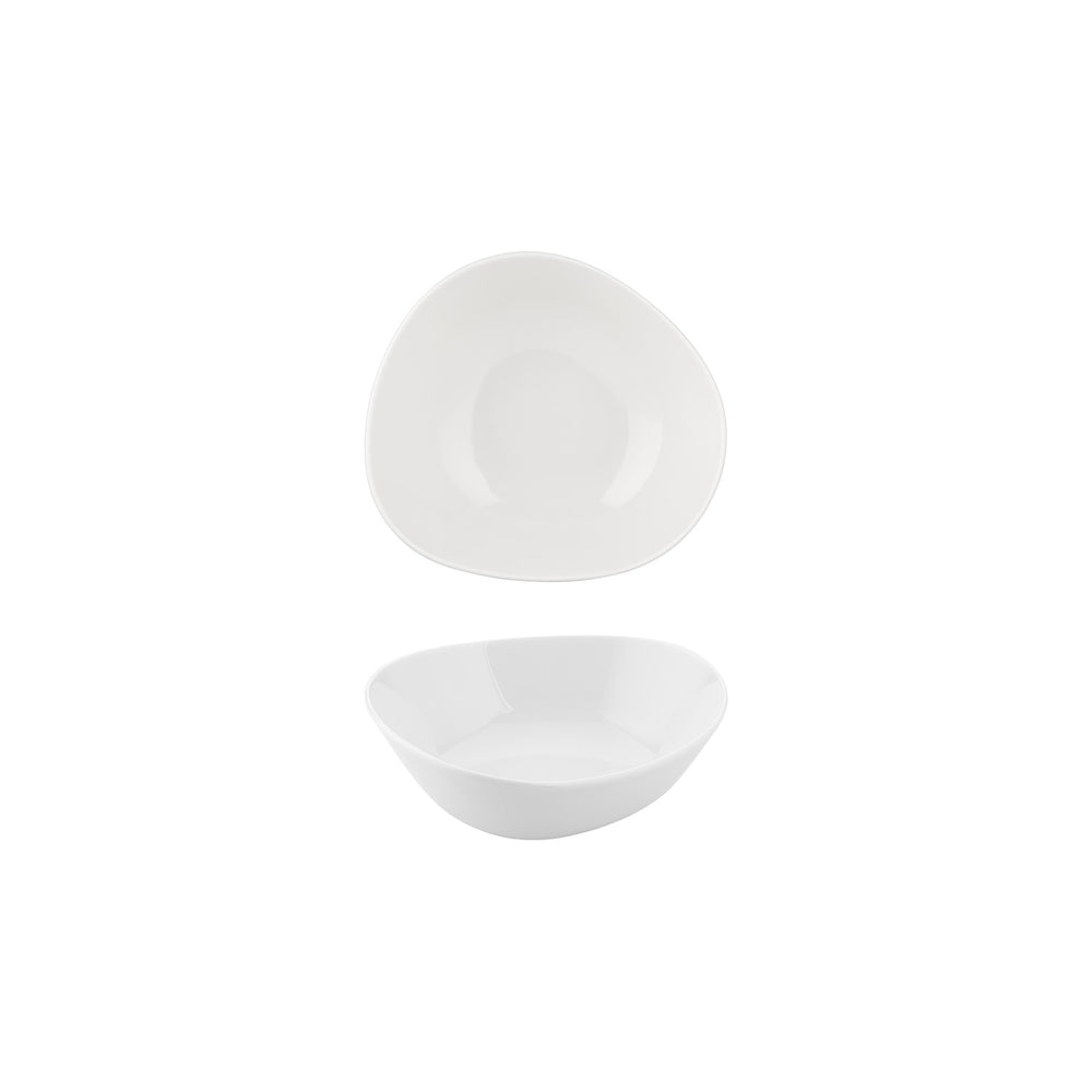 Island White 7" x 6.25" x h:0" 22 oz. Organic Warm White Vitrified Bowl