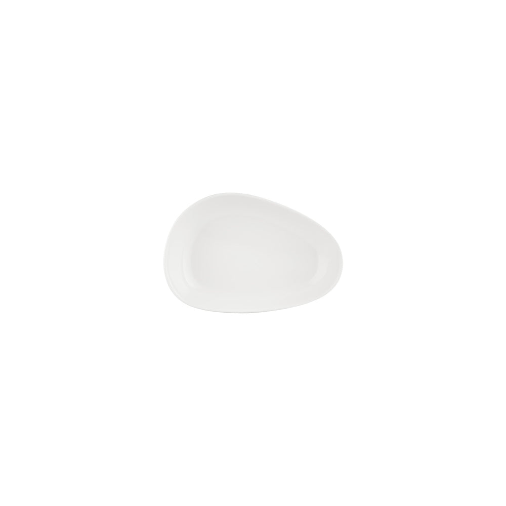 Island White 7.5" x 4.75" x h:0" Organic Warm White Vitrified Platter