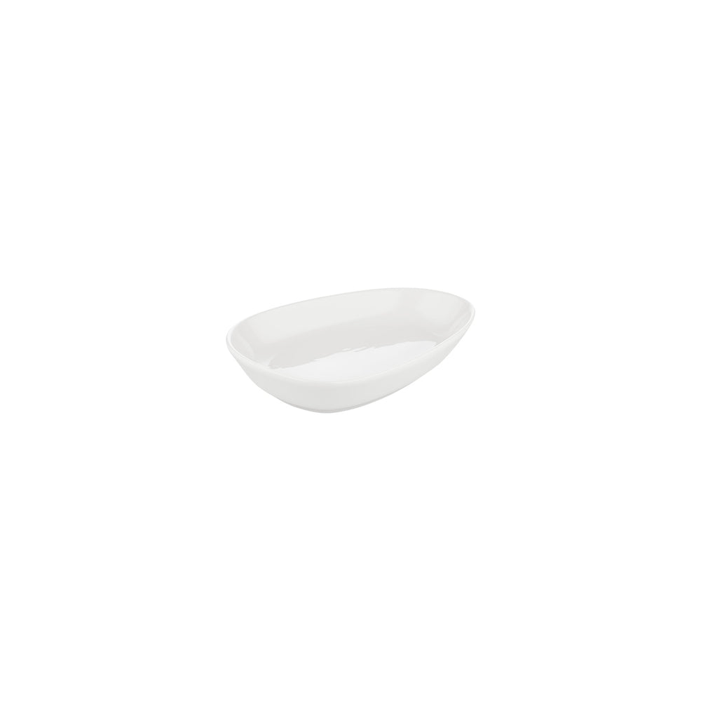 Island White 7.5" x 4.75" x h:0" Organic Warm White Vitrified Platter
