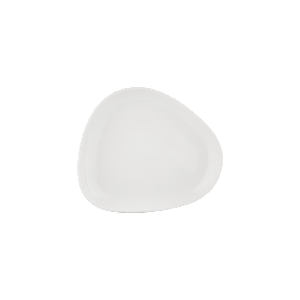 Island White 10.25" x 8.75" Organic Warm White Vitrified Plate
