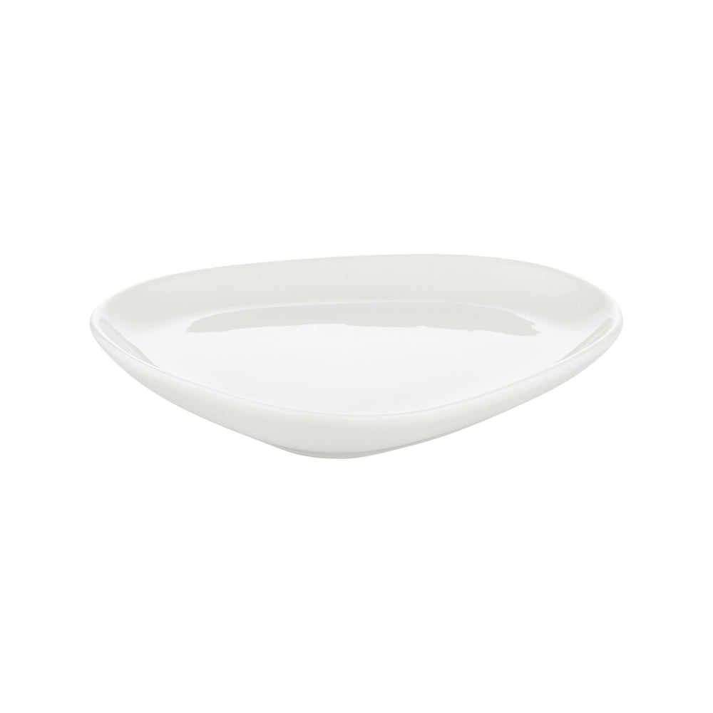Island White 15.75" x 9.75" x h:0" Organic Warm White Vitrified Platter