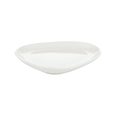 Island White 15.75" x 9.75" x h:0" Organic Warm White Vitrified Platter