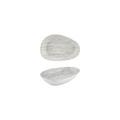 Island Ombra 6.25" x 4" x h:0" Organic Gray Vitrified Platter