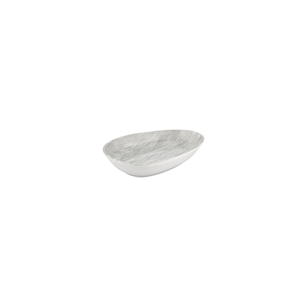 Island Ombra 6.25" x 4" x h:0" Organic Gray Vitrified Platter