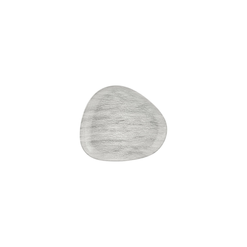 Island Ombra 7.5" x 6.5" Organic Gray Vitrified Plate