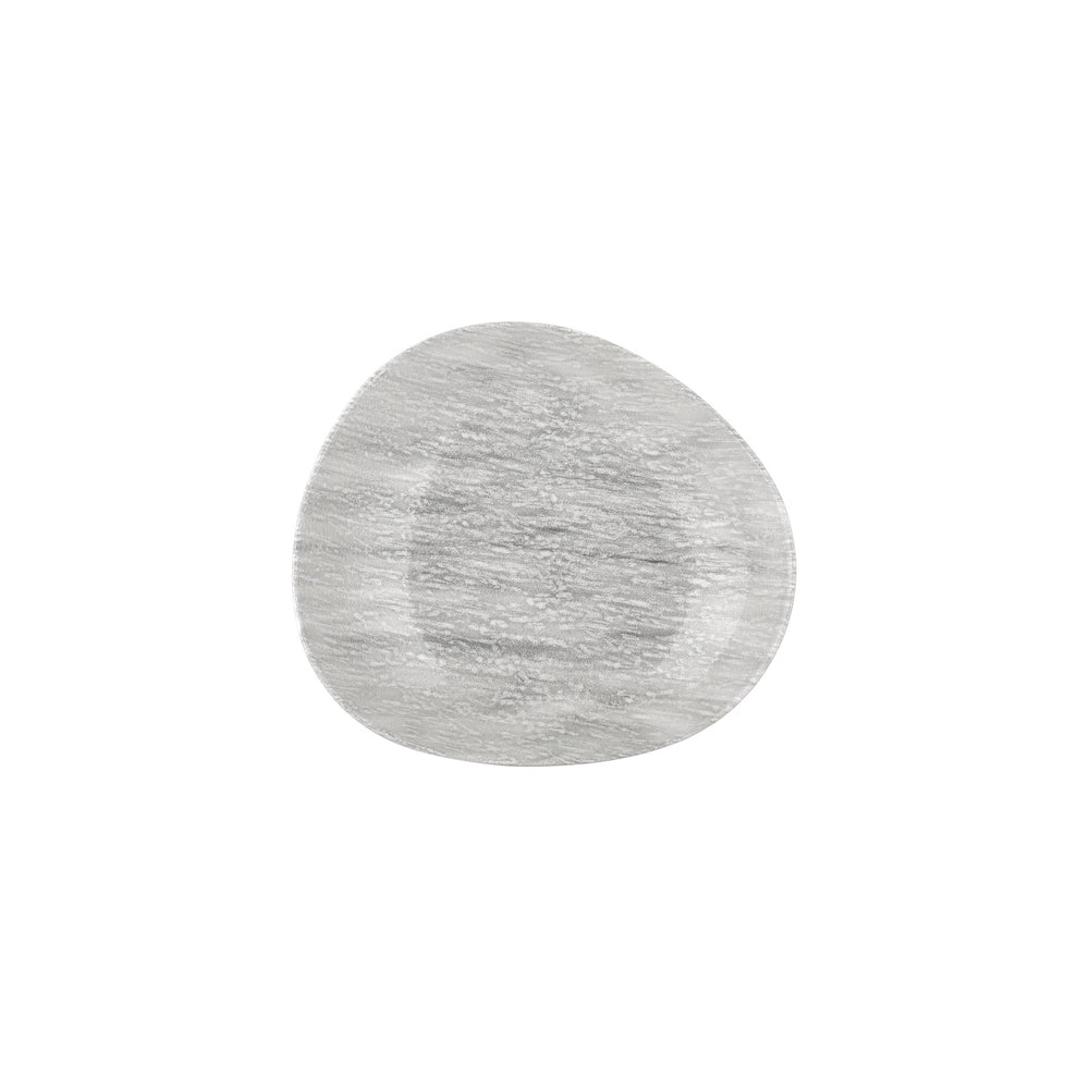 Island Ombra 9.75" x 8.75" x h:0" 34 oz. Organic Gray Vitrified Deep Plate