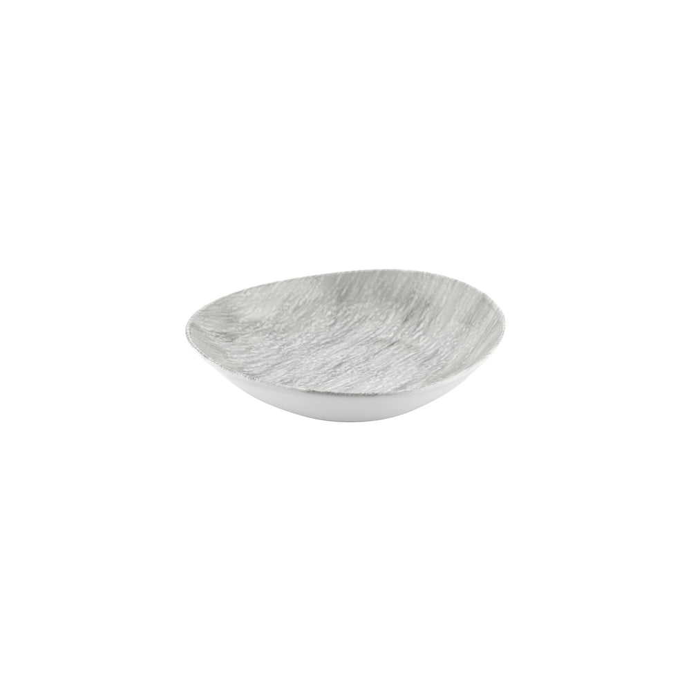 Island Ombra 9.75" x 8.75" x h:0" 34 oz. Organic Gray Vitrified Deep Plate