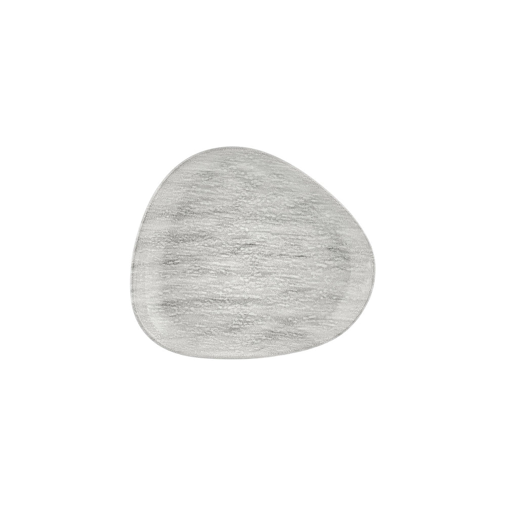 Island Ombra 10.25" x 8.75" Organic Gray Vitrified Plate