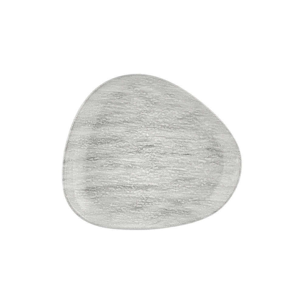 Island Ombra 12.5" x 10.75" Organic Gray Vitrified Plate