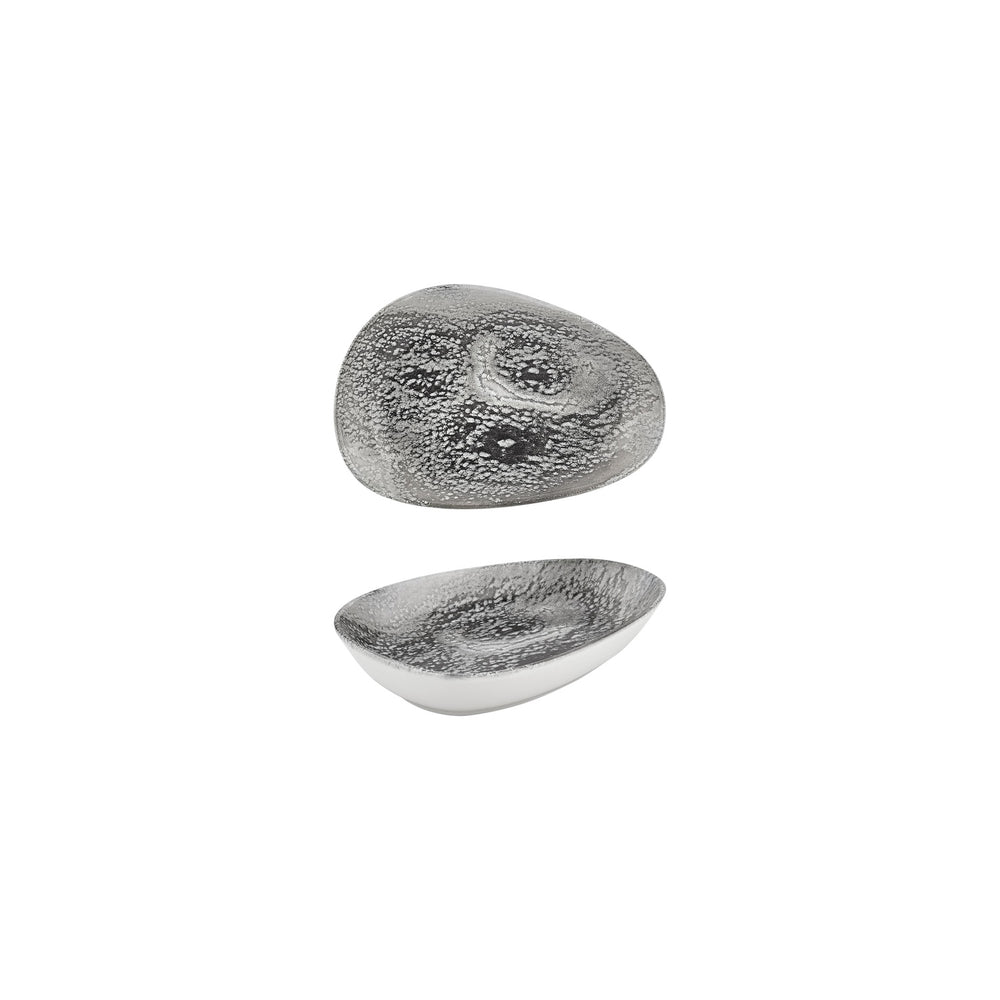 Island Onix 6.25" x 4" x h:0" Organic Gray Vitrified Platter