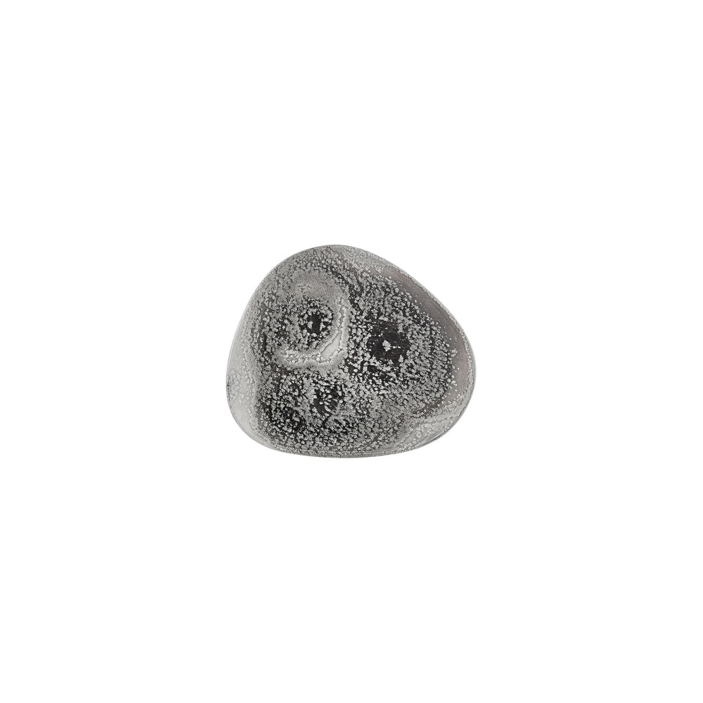 Island Onix 7.5" x 6.5" Organic Gray Vitrified Plate