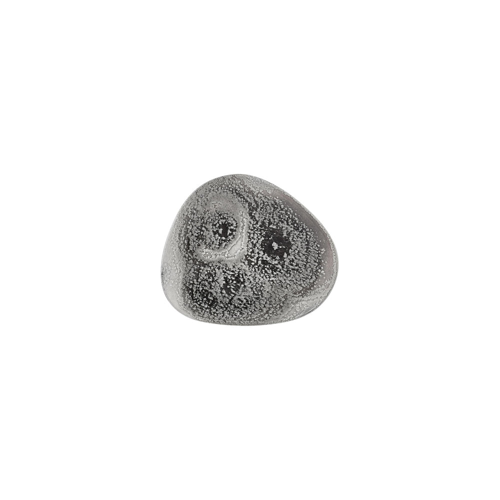 Island Onix 7.5" x 6.5" Organic Gray Vitrified Plate