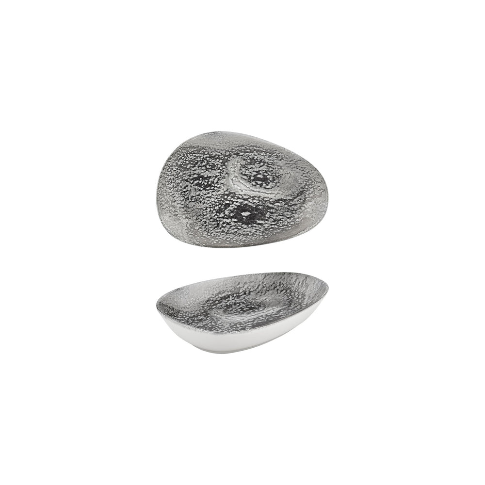 Island Onix 7.5" x 4.75" x h:0" Organic Gray Vitrified Platter
