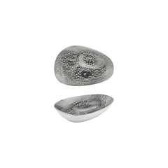 Island Onix 7.5" x 4.75" x h:0" Organic Gray Vitrified Platter