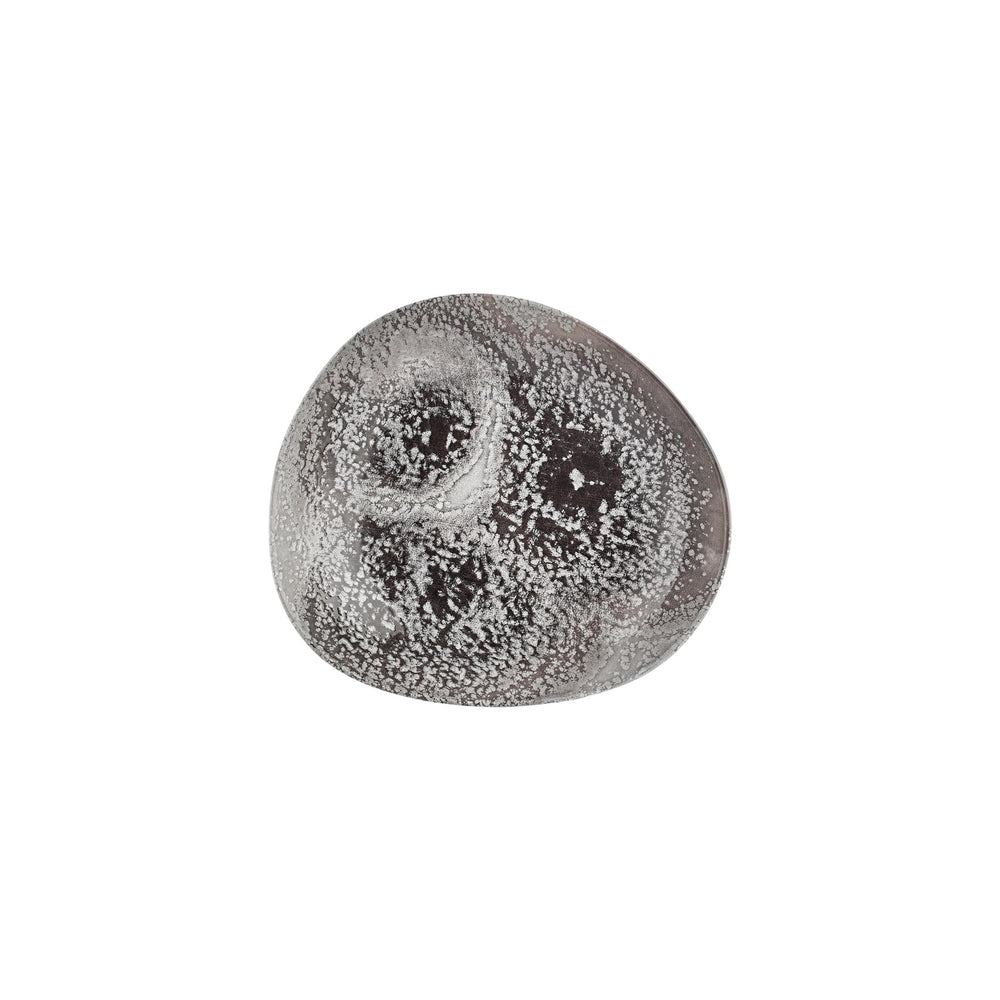 Island Onix 9.75" x 8.75" x h:0" 34 oz. Organic Gray Vitrified Deep Plate