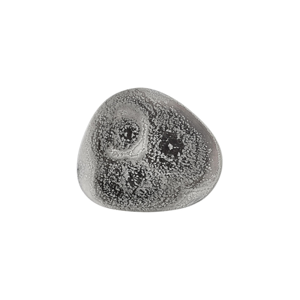 Island Onix 10.25" x 8.75" Organic Gray Vitrified Plate