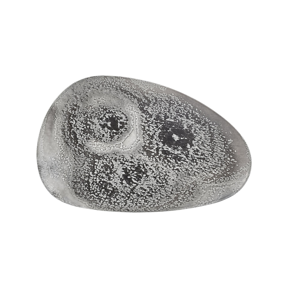 Island Onix 15.75" x 9.75" x h:0" Organic Gray Vitrified Platter