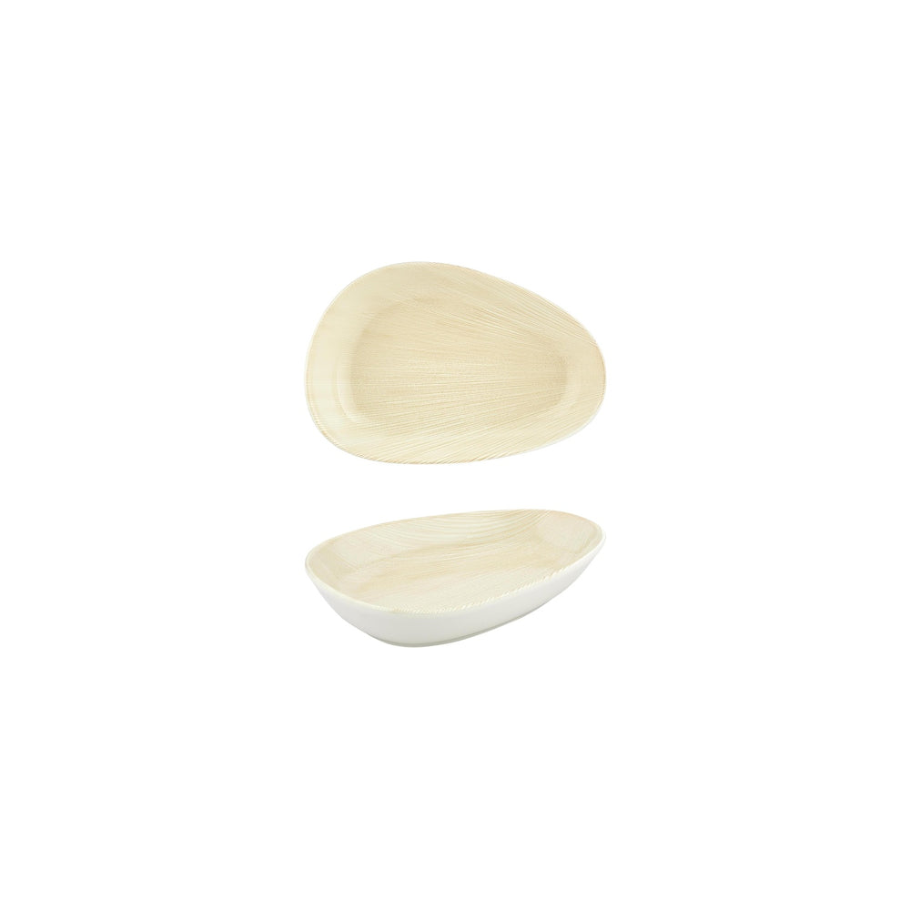 Island Velho 6.25" x 4" x h:0" Organic Beige Vitrified Platter