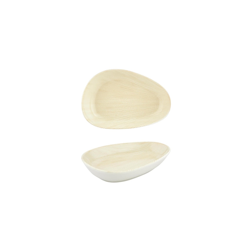Island Velho 7.5" x 4.75" x h:0" Organic Beige Vitrified Platter