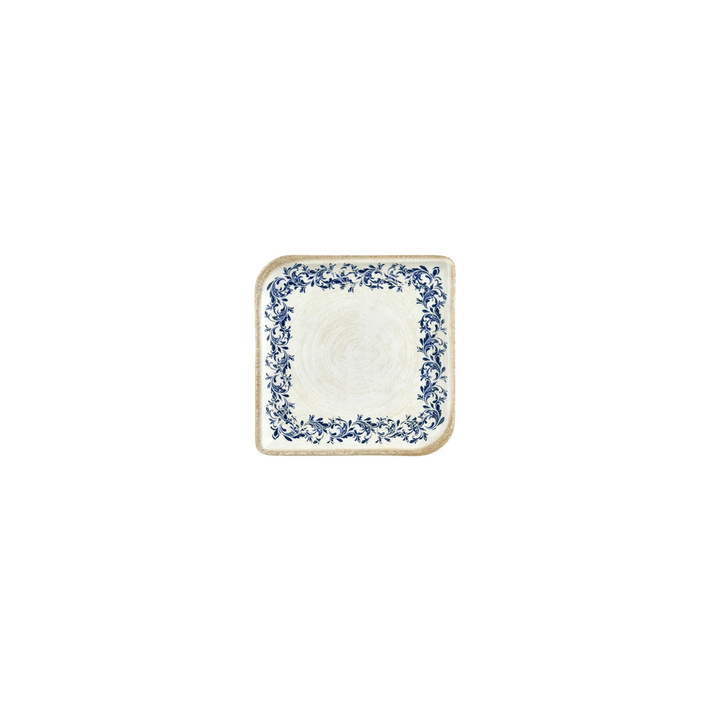 Kario 6" x 6" Square Blue Vitrified Plate