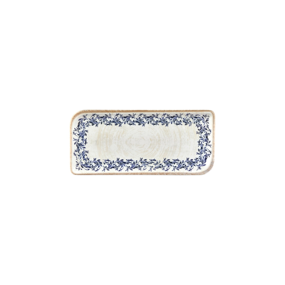 Kario 9.5" x 6" Rectangular Blue Vitrified Plate
